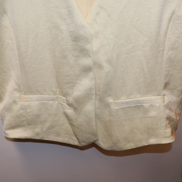 Madewell NWT Flo Top Lemon Yellow V neck Sleeveless Button Front Size 8 - Picture 4 of 13